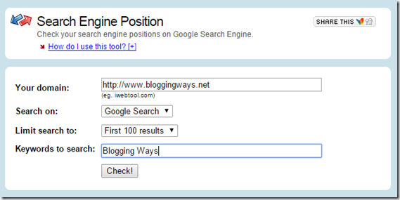 iwebtool search engine position checker